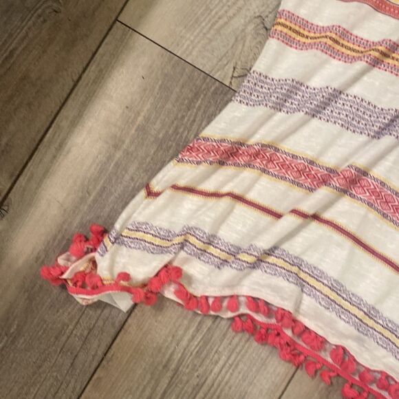 XL Indigo Soul Tunic Top/Swimsuit Cover Up with Fringe - Picture 5 of 7